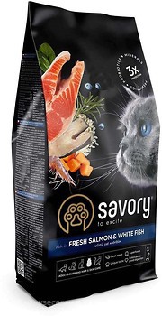 Фото Savory Adult Cat Gourmand Fresh Salmon & White Fish 2 кг
