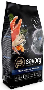 Фото Savory Adult Cat Gourmand Fresh Salmon & White Fish 400 г