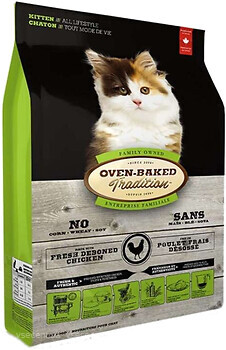 Фото Oven-Baked Tradition Kitten Food Prepared With Fresh Chicken, Fruits & Vegetables 350 г
