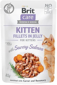 Фото Brit Kitten Fillets in Jelly Savory Salmon 85 г