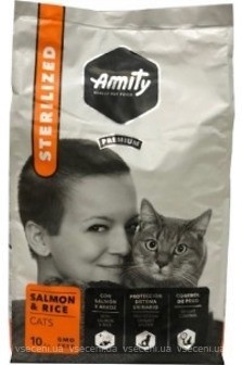 Фото Amity Cats Premium Sterilized Salmon and Rice 10 кг