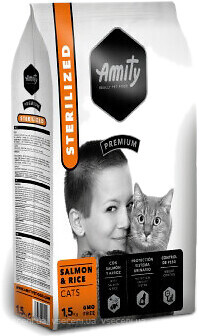 Фото Amity Cats Premium Sterilized Salmon and Rice 1.5 кг