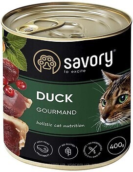 Фото Savory Adult Cat Gourmand Duck 400 г
