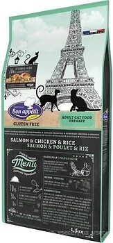 Фото Bon Appetit Adult Urinary Cat Salmon, Chicken & Rice 1.5 кг