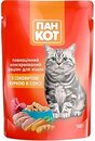Фото Пан Кот Консервированный корм с сочной курицей в соусе 24x100 г