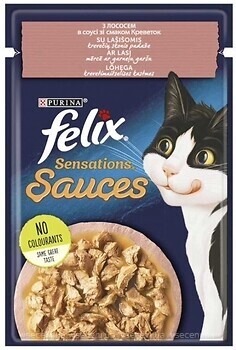 Фото Felix Fantastic Sensations Sauces с лососем и вкусом креветок 85 г