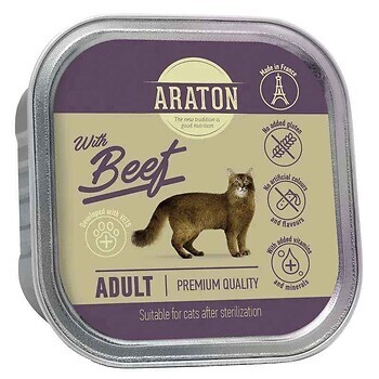 Фото Araton Adult Cat with Beef 85 г