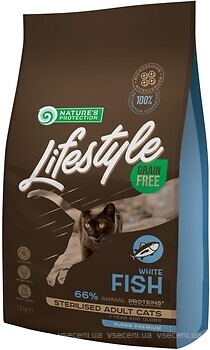Фото Nature's Protection Lifestyle Grain Free White Fish Sterilised Adult Cat 400 г