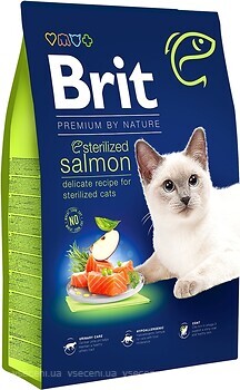 Фото Brit Premium by Nature Cat Sterilized Salmon 8 кг