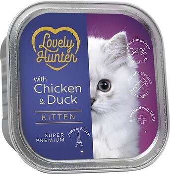 Фото Lovely Hunter Kitten with Chicken & Duck 85 г