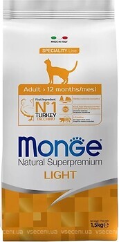 Фото Monge Adult Light Turkey 1.5 кг