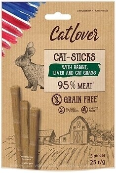 Фото CatLover Cat-Sticks Rabbit, Liver and Grass 25 г