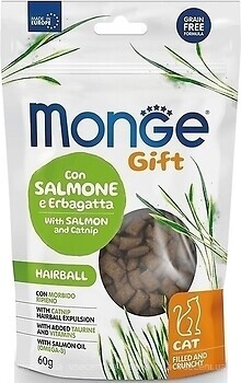 Фото Monge Gift Cat Hairball Salmon and Catnip 60 г