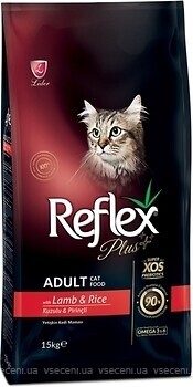 Фото Reflex Plus Adult Cat Lamb & Rice 15 кг