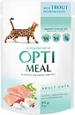 Фото Optimeal For Adult Cats With Trout in cream sauce 85 г