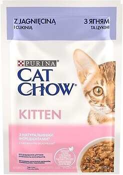 Фото Cat Chow Kitten с ягненком и цуккини 26x85 г