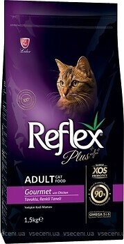 Фото Reflex Plus Adult Cat Gourmet Chicken 1.5 кг
