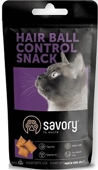 Фото Savory Cats Snacks Pillows Hair Ball Control 60 г (31485)