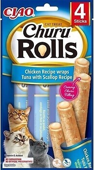Фото Inaba Churu Rolls Tuna with Scallop Recipe 40 г