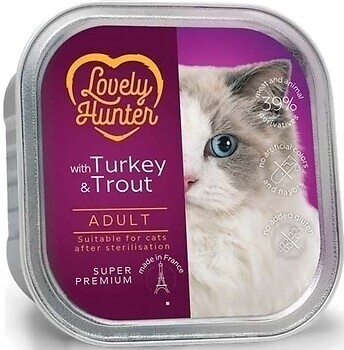 Фото Lovely Hunter Adult Cat Sterilised with Turkey & Trout 85 г