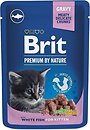 Фото Brit Premium Cat Pouches for Kitten Chunks with White Fish in Gravy 100 г