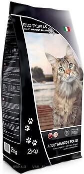 Фото Bio Form Cat Adult Manzo E Pollo 2 кг