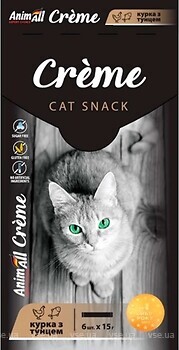 Фото AnimAll Cat Snack Creme with Chicken and Tuna 6x15 г (176406)