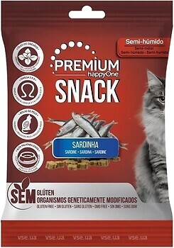Фото happyOne Premium Cat Snack Sardine 50 г (5600758049044)