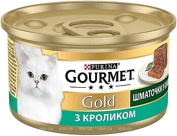 Фото Gourmet Gold Кусочки в паштете с кроликом 24x85 г