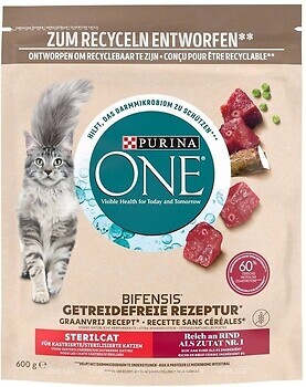 Фото Purina One Grain Free Bifensis Beef 600 г