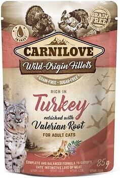 Фото Carnilove Cat Pouch Turkey with Valerian Root 85 г