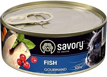 Фото Savory Adult Cat Gourmand Fish 4x100 г