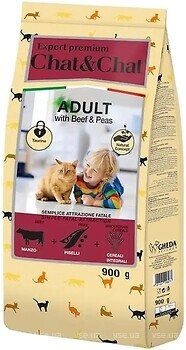 Фото Gheda Chat&Chat Expert Adult with Beef and Peas 900 г (GDA60765)
