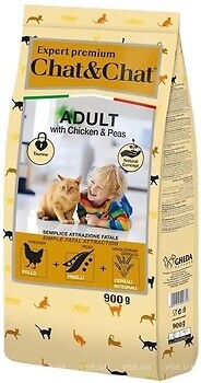 Фото Gheda Chat&Chat Expert Adult with Chicken and Peas 900 г (GDA60774)