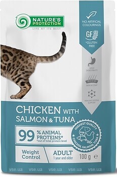 Фото Nature's Protection Weight Control Chicken with Salmon & Tuna 100 г (NPUPF63657)