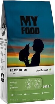 Фото My Food Kitten Cat Food With Chicken Start Support 500 г