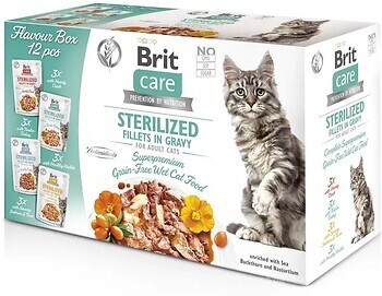 Фото Brit Care Cat Sterilized Fillets in Gravy Box 12x85 г