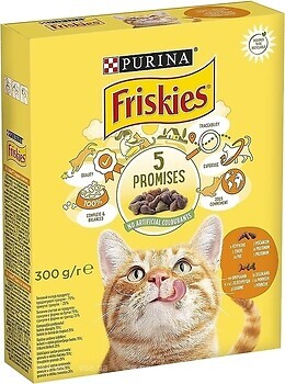 Фото Friskies Сухой корм с курицей и овощами 3x300 г