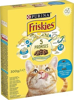 Фото Friskies Сухой корм с лососем и овощами 3x300 г