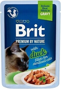 Фото Brit Premium Cat Pouch Sterilised Duck Fillets in Gravy 85 г