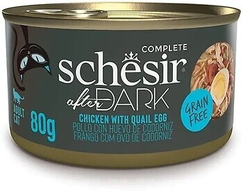 Фото Schesir After Dark Chicken With Quail Egg Can 80 г