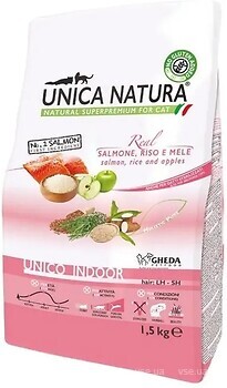 Фото Gheda Unica Natura Indoor with Salmon, Rice and Apples 1.5 кг