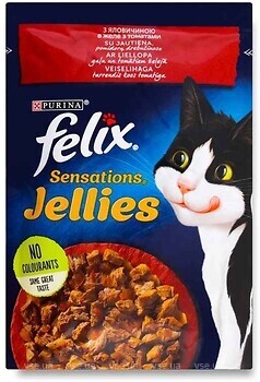 Фото Felix Fantastic Sensations с говядиной и томатами 26x85 г