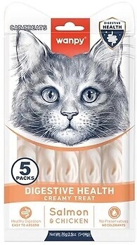 Фото Wanpy Creamy Treat Digestive Health Salmon & Chicken 5x14 г (RAC-72)