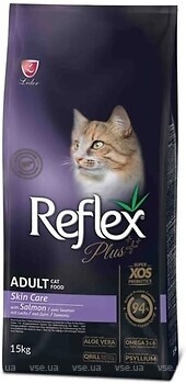 Фото Reflex Plus Adult Cat Skin Care Salmon 15 кг