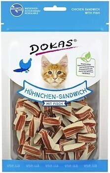 Фото Dokas Cat Snack Chicken Sandwich with Fish 70 г