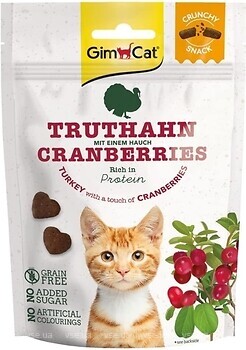 Фото GimCat Crunchy Snack Turkey with Cranberries 50 г (420691)