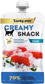 Фото Luckystar Пюре из мякоти тихоокеанского тунца и креветок 85 г