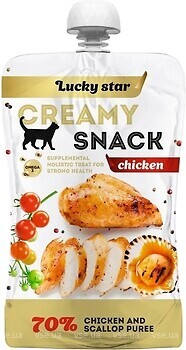 Фото Luckystar Пюре из мяса курицы и тихоокеанских морских гребешков 85 г