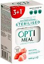 Фото Optimeal For Sterilised Cats With Turkey & Chicken in jelly 4x85 г